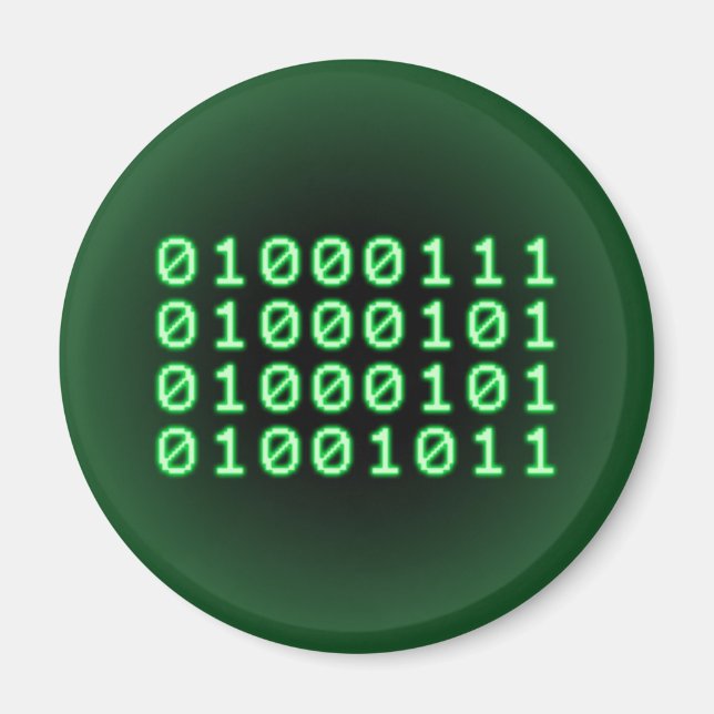 Binärer Code für GEEK Magnet (Vorne)