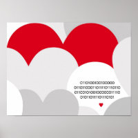 Binärer Code I Liebe Sie poster Geek heart