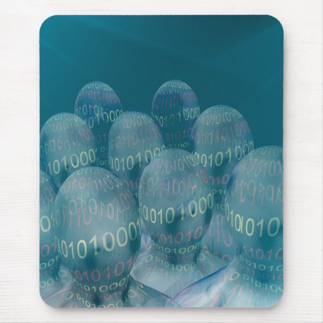 binärer Code , Mensch und digitale Kommunikation . Mousepad (Vorne)