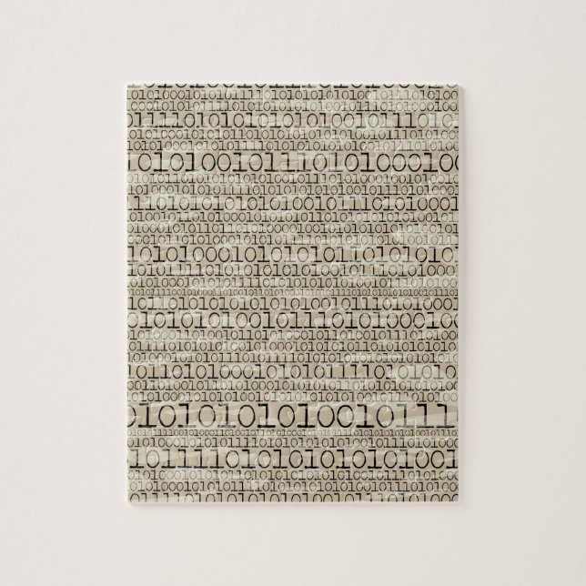 Binärer Trendy Funky NerdNerdy Geek Retro Puzzle (Vertikal)