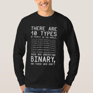 Binäres Coding 10 Typen von Personen Programmer bi T-Shirt