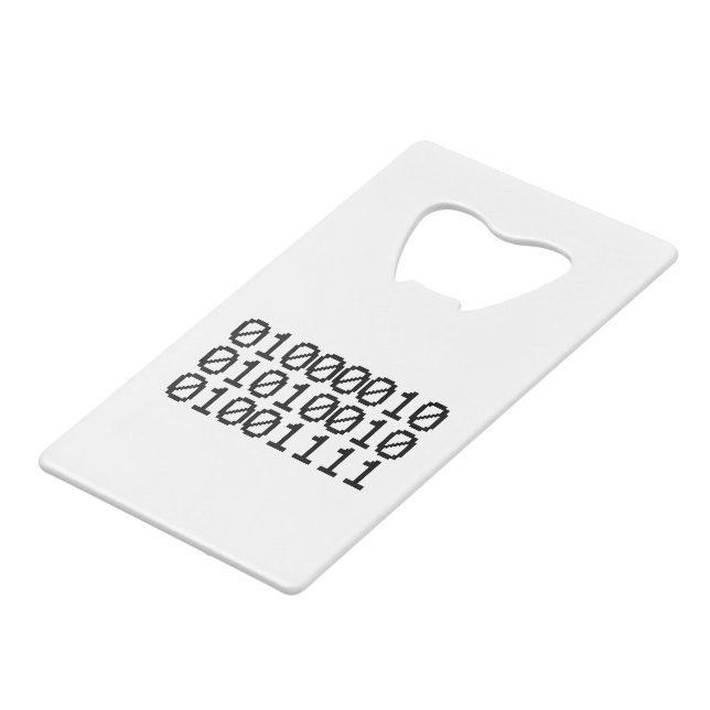 BINARY BRO GELDBEUTEL FLASCHENÖFFNER (Vorderseite Schrägansicht)