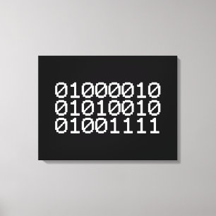 BINARY BRO LEINWANDDRUCK