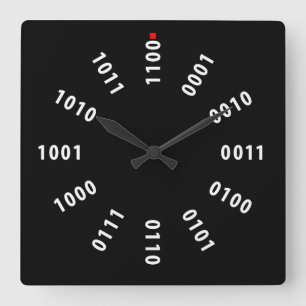 Binary Clock Quadratische Wanduhr