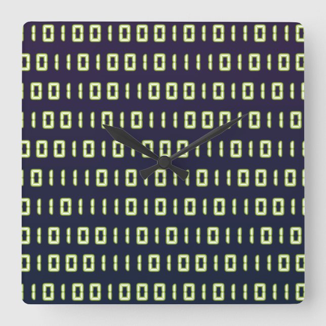 Binary Code Clock Quadratische Wanduhr (Vorderseite)