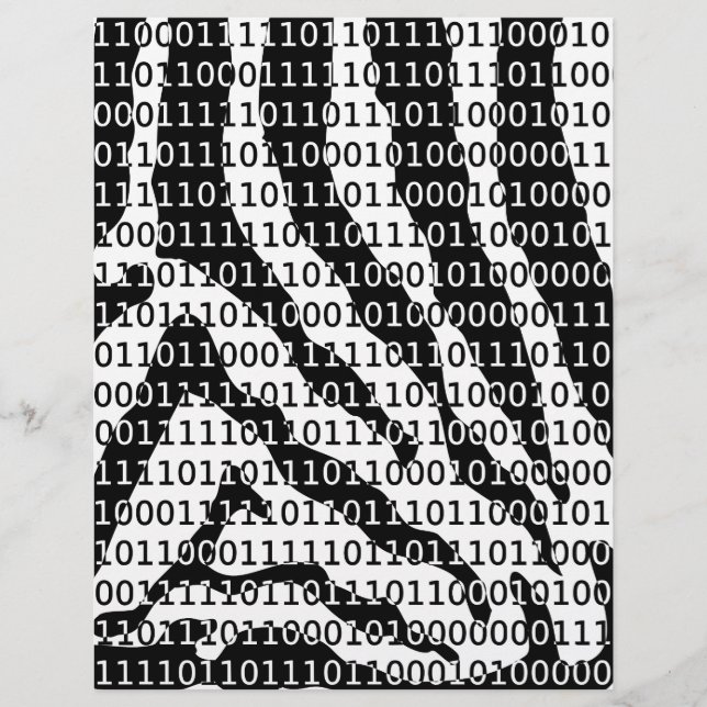 Binary-Code für Schwarz und Weiß (Vorderseite)