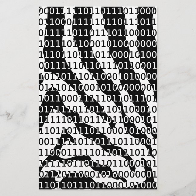 Binary-Code für Schwarz und Weiß (Vorderseite)