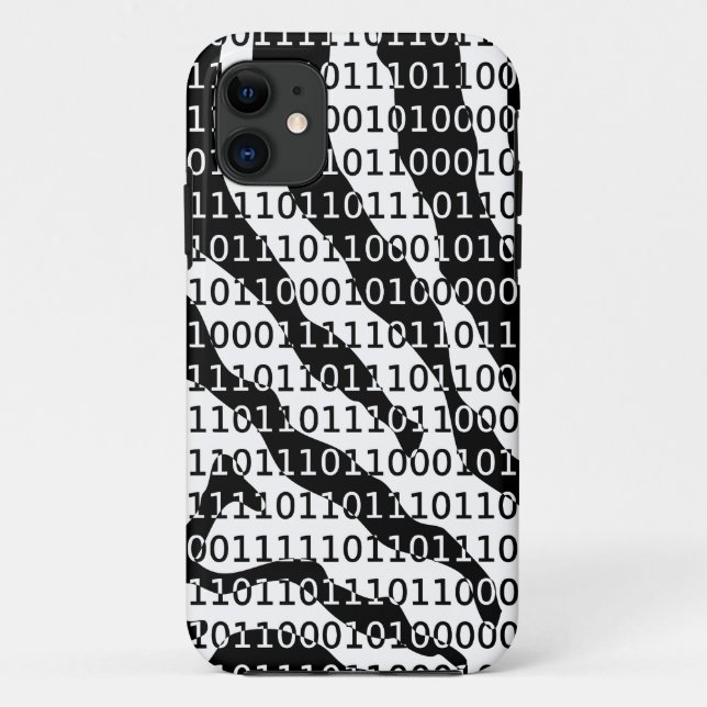 Binary-Code für Schwarz und Weiß Case-Mate iPhone Hülle (Rückseite)