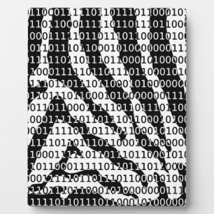 Binary-Code für Schwarz und Weiß Fotoplatte