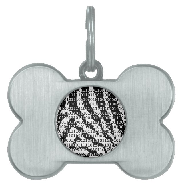 Binary-Code für Schwarz und Weiß Tiermarke (Vorderseite)