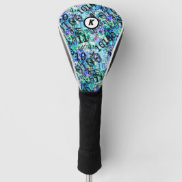 Binary Code Geek Initial Blue Golf Headcover