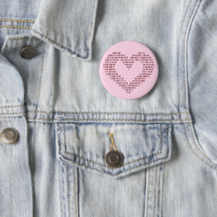 Binary Code Heart Button