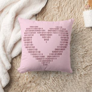 Binary Code Heart Kissen