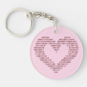 Binary Code Heart Schlüsselanhänger