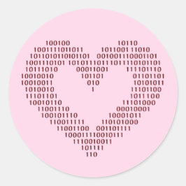 Binary Code Heftaufkleber-Set Runder Aufkleber