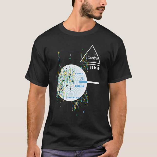 Binary Code Retro Computer Geek Programmer Nerd Te T-Shirt (Vorderseite)