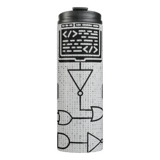 Binary Code Thermal Tumbler – Modern Tech Design Thermosbecher