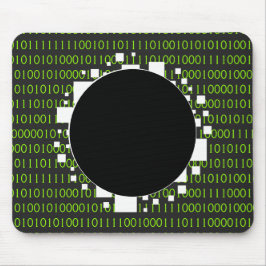 Binary Code White Green Digital Portal 1s Abyss Mousepad