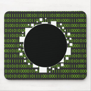 Binary Code White Green Digital Portal 1s Abyss Mousepad