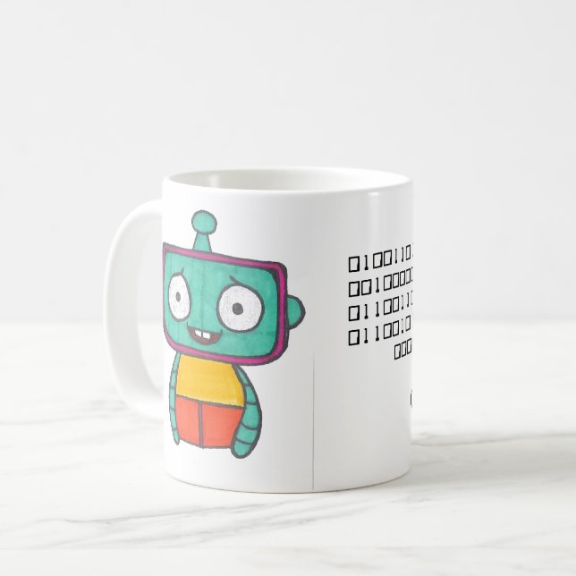 Binary Coffee Tasse - Mmm, Kaffee (Vorderseite Links)