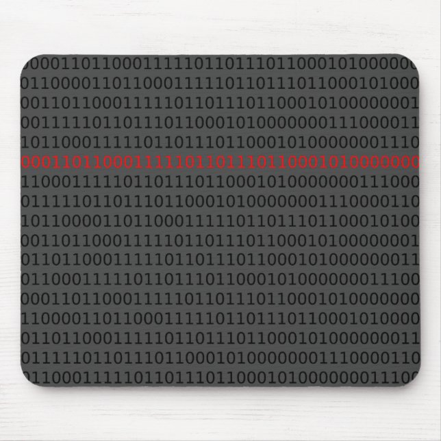 Binary Computer Code Programmer Teacher 0 und 1 Mousepad (Vorne)
