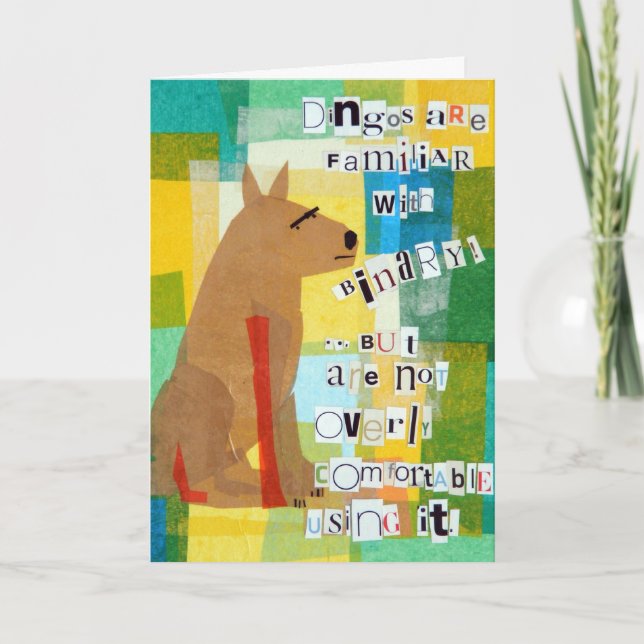 Binary Dingo Greeting Card Karte (Vorderseite)