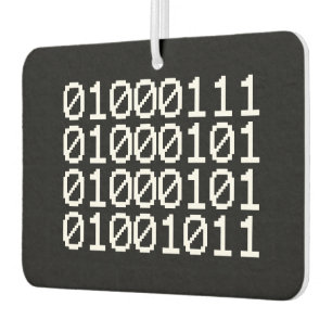 BINARY GEEK AIR FRESHENER AUTOLUFTERFRISCHER