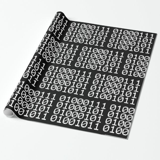 BINARY GEEK WRAPPING PAPIER GESCHENKPAPIER (Ungerollt)