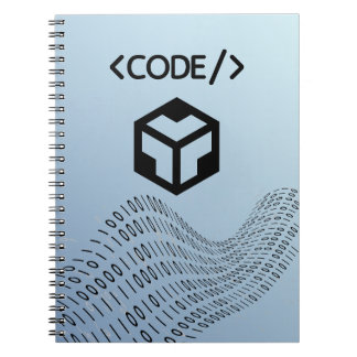 Binary Logic Spiral Notebook – Modern Design Notizblock