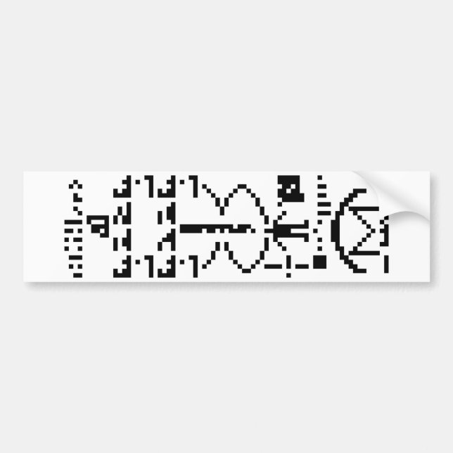 Binary Message 1974 Autoaufkleber (Vorne)
