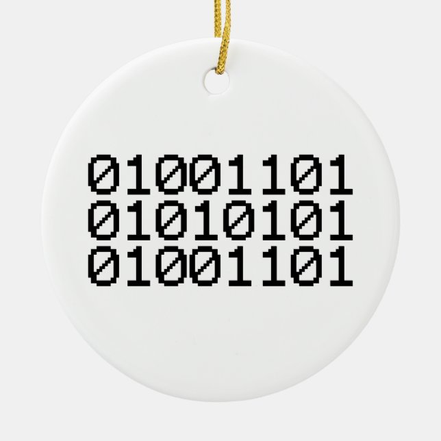 BINARY MUM KERAMIK ORNAMENT (Vorne)