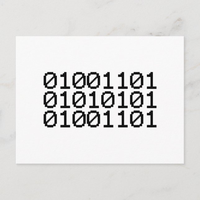 BINARY MUM POSTKARTE (Vorderseite)