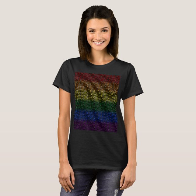 Binary Rainbow T-Shirt (Vorne ganz)