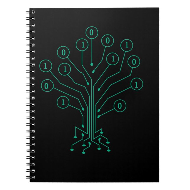Binary Tree Coding Computer Science Programming Notizblock (Vorderseite)