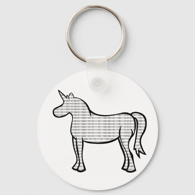 Binary Unicorn Schlüsselanhänger (Vorderseite)