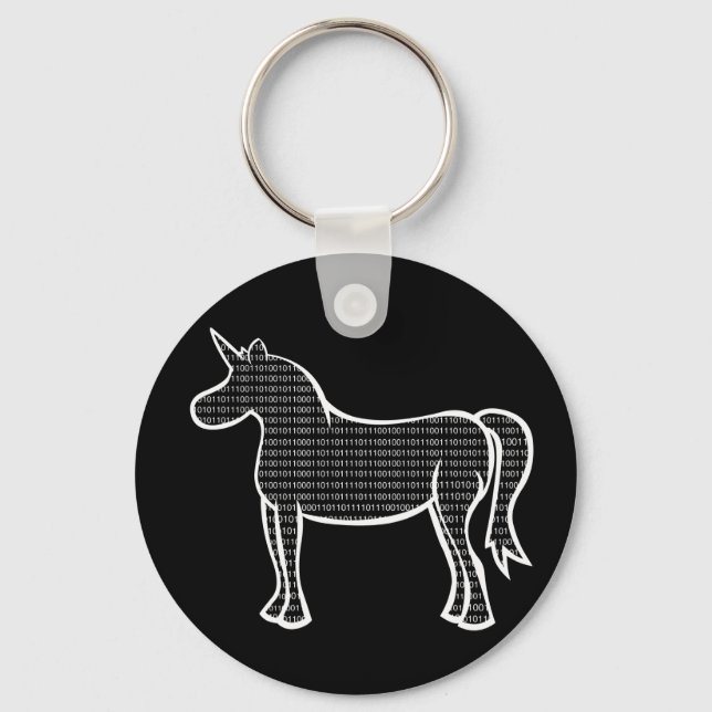 Binary Unicorn Schlüsselanhänger (Vorderseite)