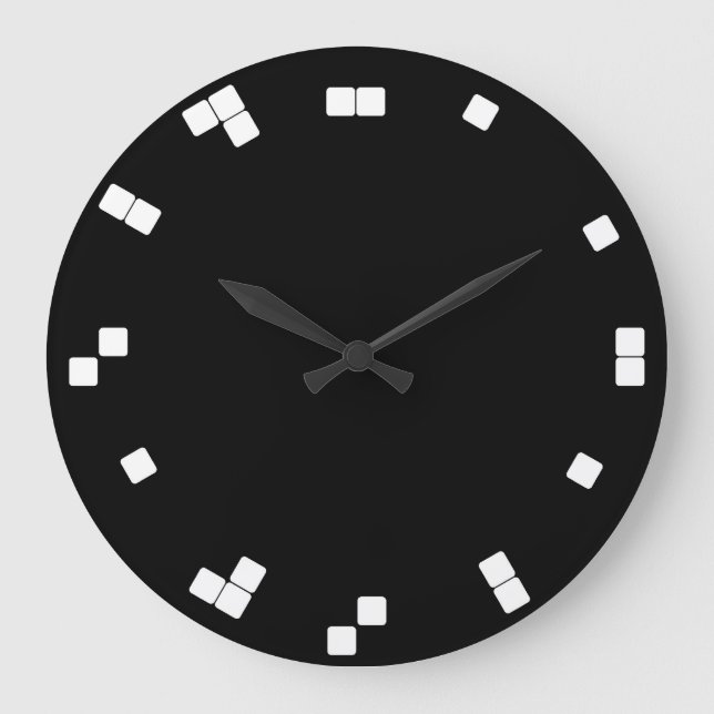 Binary Wall Clock Große Wanduhr (Vorderseite)