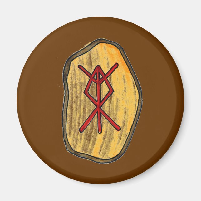 Bind Rune: Zuhause-Schutz Magnet (Vorne)