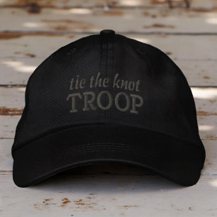 Binde den Knoten Truppe Moderne einfache Hochzeit Bestickte Baseballkappe