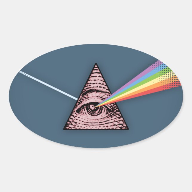 Bindehautentzündung Illuminatis Ovaler Aufkleber (Vorderseite)