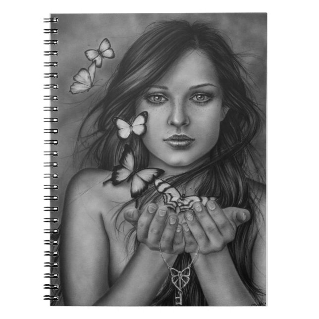 Binden Sie das Schmetterlinge Notizbuch los Notizblock (Vorderseite)