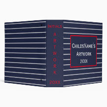 Binder mit gestreiftem Kunstwerk