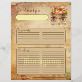 Binderseite für rustikale Harvest Pumpkin-Erntedan