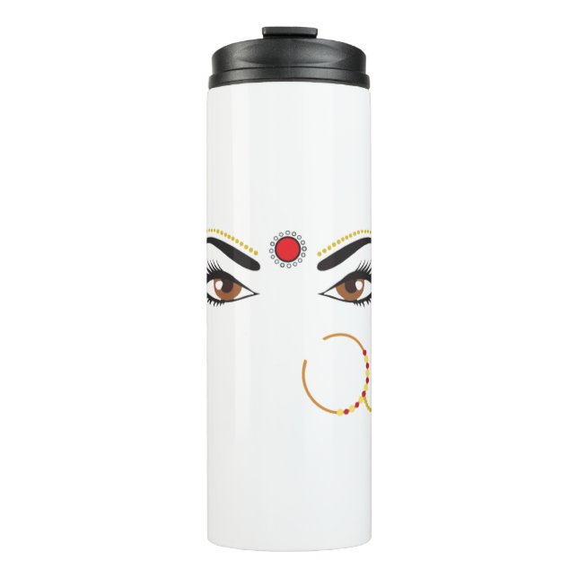Bindhi Indian Desi Culture Girly Thermosbecher (Vorderseite)