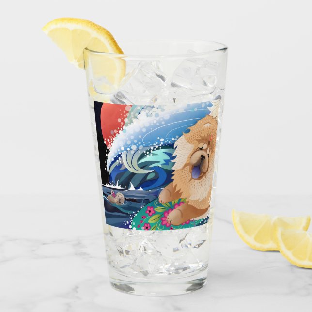 BINDI CHOWABUNGA 16 oz Glasdesign vorne & hinten Glas (Vorderseite Ice)