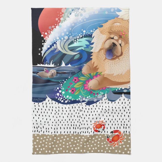 BINDI CHOWABUNGA - Küchen- oder Hundehandtuch Handtuch (Vertikal)