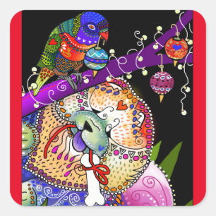 BINDI CHOWLIDAY-Aufkleber Quadratischer Aufkleber