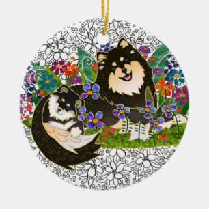 BINDI FINNISH LAPPHUND Zierde Keramik Ornament