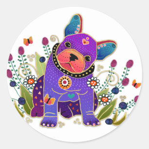 BINDI FRENCHIE - Französische Bulldogkleber Runder Aufkleber