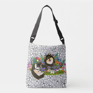 BINDI LAPPY finnische Lapphund crossbody/or Tragetaschen Mit Langen Trägern